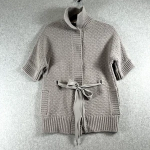 Rivamonti By Brunello Cucinelli Women L Belted Cardigan Gray Pre Owned Excellent - Picture 1 of 11