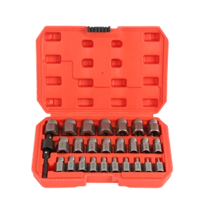 27pcs Multi-Spline Screw Extractor Set Hex Head Bit Socket Wrench Bolt Remover - Picture 1 of 6