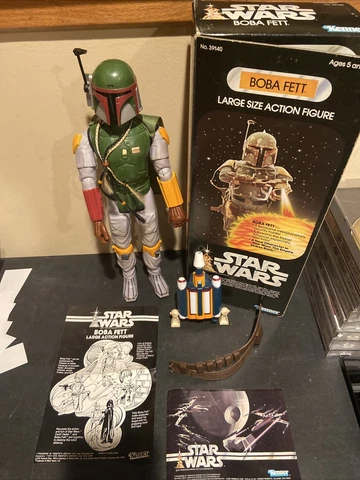 1979 Vintage Star Wars Boba Fettt Figure Doll 12 Inch Large incompleteBoxed RARE Cover