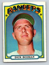 1972 Topps Dick Bosman Texas Rangers #365