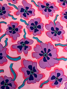 NEW! KAFFE FASSETT BRANDON MABLY CAMO FLOWER BM88 PINK FLORAL FABRIC HALF YARD - Picture 1 of 5
