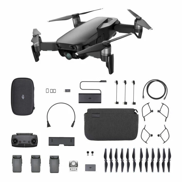 DJI Mavic Air Fly More Combo - Foldable, Pocket-Portable Drone - Onyx Black (CP.PT.00000156.02)
