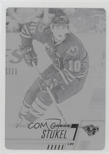 2017-18 Upper Deck CHL Printing Plate Black 1/1 Jakob Stukel #14 0c3