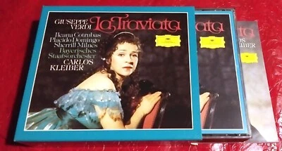 VERDI 1977 LA TRAVIATA KLEIBER COTRUBAS DOMINGO MILNES 2 CD SET POLYDOR GERMANY - Image 1 of 4