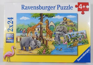 Ravensburger® 78066 Puzzle - Willkommen im Zoo 2x24 Teile ab 4 Jahre Neu - Bild 1 von 1