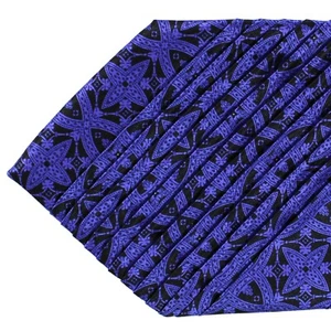 100% New STEFANO RICCI Tie PLEATED SILK Purple Black MSRP $450 - 230592 - Picture 1 of 5