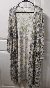 Lularoe Damen Strickjacke Pullover Größe: Medium offene Fronttaschen Blumen SÜSSEST - Bild 1 von 11
