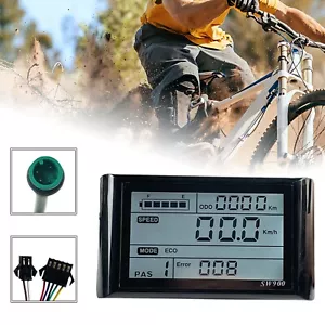 SW900 Display Meter Control Panel 24/36/48V LCD E-Bike Electric Bicycle Scooter - Picture 1 of 20
