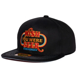 King Kersoin Snapback Cap Men Flat Brim Cap 2024 Wish You Were Beer Basecap - Picture 1 of 5