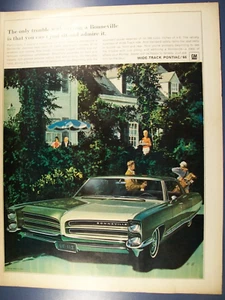 1966 Pontiac Bonneville convertible large-mag car ad- "The only trouble..." - Picture 1 of 1