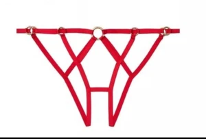 Neu mit Etikett Victoria's Secret Cheekini sehr sexy Riemchenring Käfig ouvert rotgold L - Bild 1 von 7