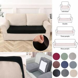 1-4 Seat Sofa Seat Cushion Slip Cover Couch Replacement Protector Stretchy Cover