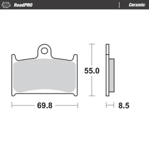 MotoMaster Front Brake Pads for Triumph ROCKET III 2004-2009 RoadPRO Ceramic  - Picture 1 of 1
