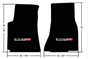 NEW! BLACK Carpet FLOOR MATS 2008-2010 Challenger Embroidered SRT8 Logo - Pair - Picture 1 of 10