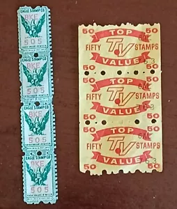 4 Adlerstempel Adler Sparstempel + 3 Top Value TV Stempel OG NH unbenutzt - Bild 1 von 6