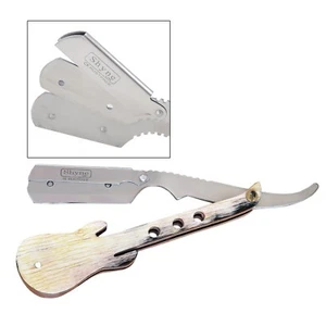 Guitar White Barber Salon Straight Cut Throat Wet Shaving Razor Rasoirs - Picture 1 of 1