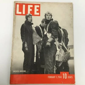 VTG Life Magazine February 5 1940 Swedish Aviators Photograph Newsstand - Picture 1 of 2