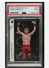 2022 Panini UFC Paddy Pimblett Noir Gold RC ROOKIE Card #426 PSA 9 MINT