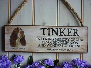 SIGNO CONMEMORATIVO SPRINGER SPANIEL PERSONALIZADO SPRINGER SPANIEL EN PLACA DE MEMORIA - Imagen 1 de 20