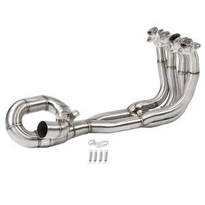 *Motorcycle Full Exhaust System Vent Front Pipe Link Connect For YZF-R6 - Picture 1 of 8