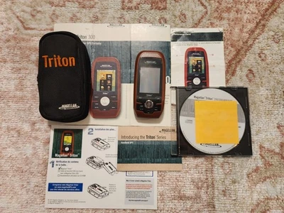 Magellan Triton 300 Adventure Pack Handheld GPS Receiver Works  - Image 1 of 4