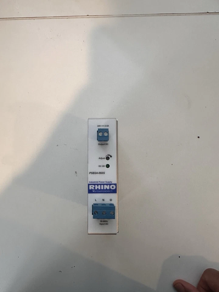 Fuente de alimentación Automation Direct Rhino PSB24-060S DC 60W 24VDC 2.5A 3JN Foto 1 de 4