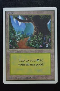 Magic The Gathering MTG FOREST (B) Unlimited Edition MP Moderately Played - Picture 1 of 2