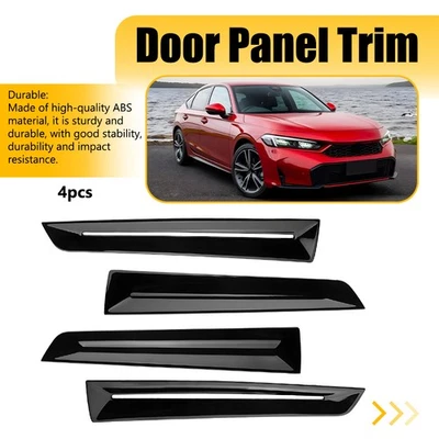Se adapta a Honda Civic 2022-2025 negro brillante interior panel puerta cubierta moldura nuevo Foto 1 de 4