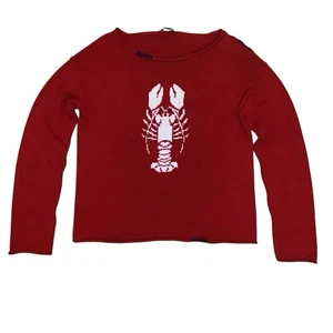 Wild Fable Damen M Rot Hummer Pullover Langarm Strick Maritim Preppy - Bild 1 von 5