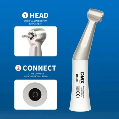 DMXDENT NSK Style Dental Slow Low Speed Contra Angle Handpiece Push Button E-type FX23
