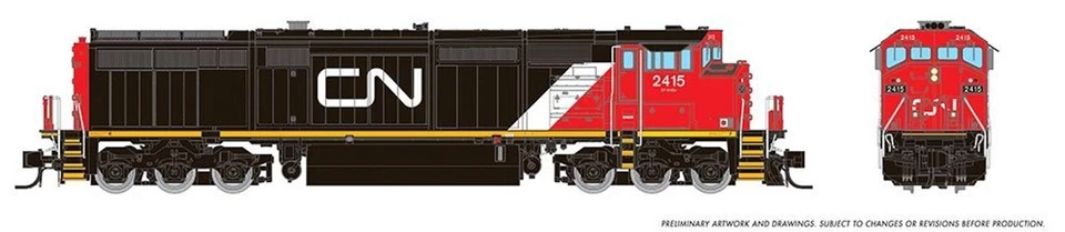 Rapido N GE C40-8M Dash 8-40CM Canadian National CN #2434 DC LED 540040 - Image 1 of 1