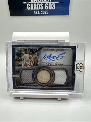 2019 Topps Museum Collection RAFAEL DEVERS Signature Swatches Patch Auto /199 - Image 1 of 3