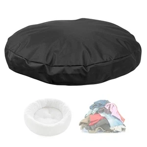 Round Dog Bed Replacement Cover 36D × 4H Inches Washable Black Thickened Wate... - Picture 1 of 7