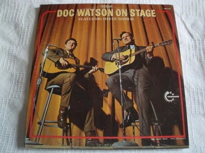 Doc Watson on stage Merle Watson 2 LP COUNTRY WESTERN VINYL RECORD 1970 VANGUARD - Image 1 of 2