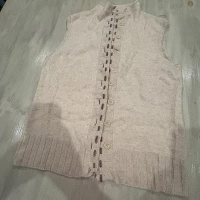 Chaleco Magaschoni 100 % cachemir abotonado falta botón inferior Foto 1 de 4