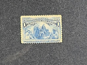 1892 US 1 cent COLUMBIAN - Scott #230 - Mint, HINGED  stk#QM3 - Picture 1 of 7