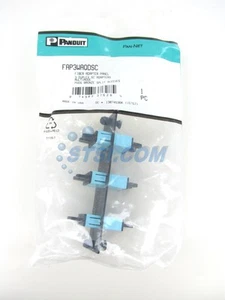 Panduit FAP3WAQDSC Fiber Panel w/3 SC 10Gig Duplex Multimode Adapters Aqua ~STSI - Picture 1 of 2