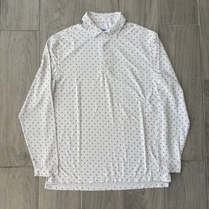 IBKUL Langarm Polo Polka Dot UPF 50+ schnelltrocknend Golfshirt Herren Medium - Bild 1 von 9
