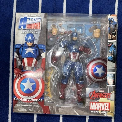 Figura Capitán América Increíble Complejo Yamaguchi No.007 Kaiyodo Marvel Japón Nuevo Foto 1 de 4