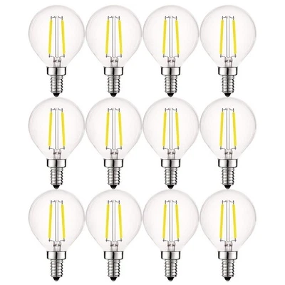 12x Luxrite LED G16.5 Globe Bulb 4W (40W Equivalent) Bright White 400lm E12 Base - Image 1 of 4
