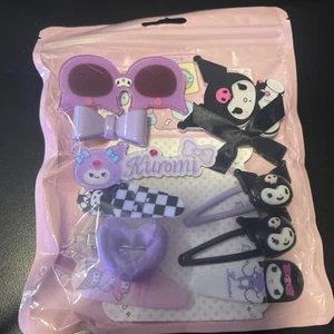 12 PC Kuromi Hair Clips, Hair Accessories, Kawaii, Sanrio Style - Picture 1 of 5