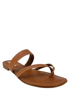 MANOLO BLAHNIK Susa Leather Thong Sandals Size 41 - Picture 1 of 6