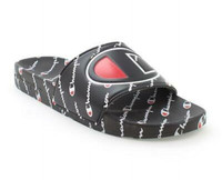 champion ipo black & white slide sandals
