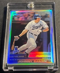 2000 Topps Chrome Refractors Kansas City Royals Baseball Card #295 Johnny Damon - Picture 1 of 2