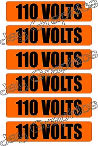 110 Volt Voltage & Conduit Markers | Stickers | Decals | Labels Electrical 6x - Picture 1 of 1