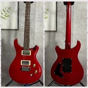 Guitarra Eléctrica Flame Maple PRS Pastillas HH Diapasón Palo de Rosa Piezas Cormo Rojo - Imagen 1 de 8
