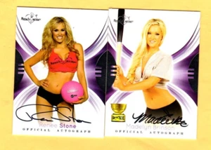 2 tarjetas autógrafas RENEE STONE & MADELY BRINSON 2015 SERIE FIRMA BENCHWARMER - Imagen 1 de 2
