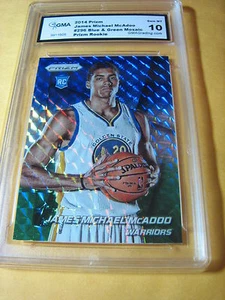 JAMES MICHAEL MCADOO WARRIORS 2014 PRIZM ROOKIE RC BLUE & GREEN PRIZM GRADED 10 - Picture 1 of 1