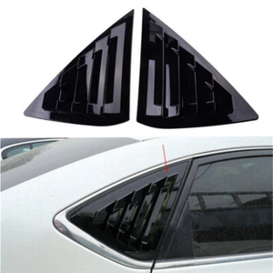 For Nissan Sentra 2013-2019 Glossy Black Side Vent Window Louver Shutter Cover - Picture 1 of 8