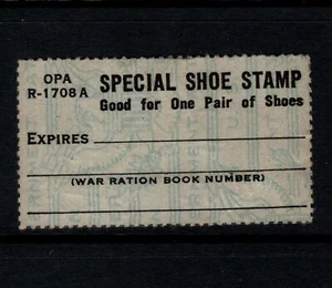 Francobollo scarpa speciale razione OPC 1945 WW2 buono 1 paio mai usato 46188 - Foto 1 di 2